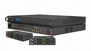 Комплект из матричного коммутатора WYRESTORM MX-0404-HDBT-H2A-KIT