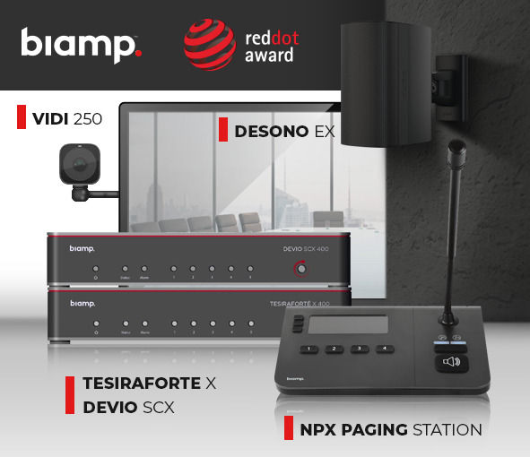 Звуковые решения Biamp – лауреаты международного конкурса Red Dot Awards Звуковые решения Biamp – лауреаты международного конкурса Red Dot Awards