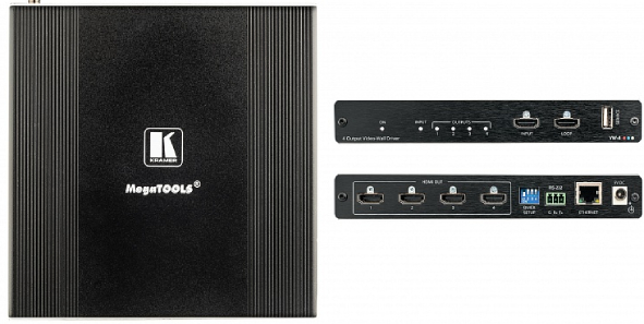 Kramer TP-600TRXR — универсальный удлинитель HDMI 4K@60 Гц 4:4:4 с USB, Ethernet, RS–232 и ИК HDBaseT 3.0