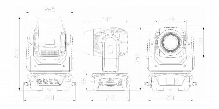 Cветодиодный вращающийся прожектор Anzhee H150-BSW