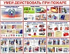 ПЛАКАТЫ ДЕЙСТВИЯ ПРИ ПОЖАРЕ 9 ШТ.