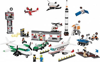 КОСМОС И АЭРОПОРТ LEGO 9335 (1176 ДЕТАЛЕЙ)
