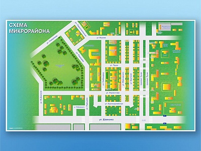 МАГНИТНО-МАРКЕРНАЯ ДОСКА СХЕМА МИКРОРАЙОНА