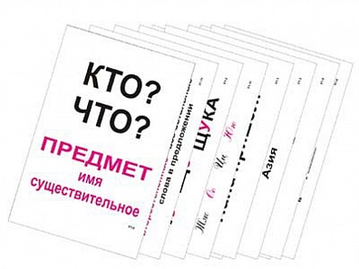 ОПОРНЫЕ ТАБЛИЦЫ 1 КЛАСС А3 (РУССКИЙ ЯЗЫК) 11 ШТ.