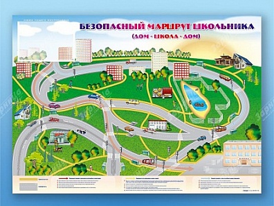 МАГНИТНО-МАРКЕРНАЯ ДОСКА БЕЗОПАСНЫЙ МАРШРУТ ШКОЛЬНИК + МАГНИТЫ
