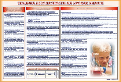 СТЕНД-УГОЛОК "ТЕХНИКА БЕЗОПАСНОСТИ НА УРОКАХ ХИМИИ
