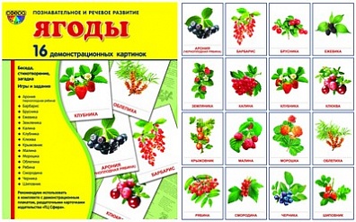 Демонстрационные картинки "Ягоды"