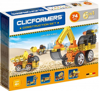 КОНСТРУКТОР CLICFORMERS CONSTRUCTION SET (74 ДЕТАЛИ) 5+