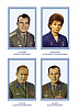 ПОРТРЕТЫ КОСМОНАВТОВ (17 ШТ., 32X45 СМ)