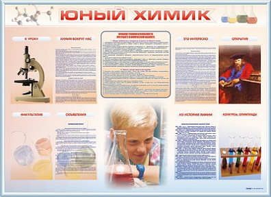 СТЕНД-УГОЛОК "ЮНЫЙ ХИМИК"