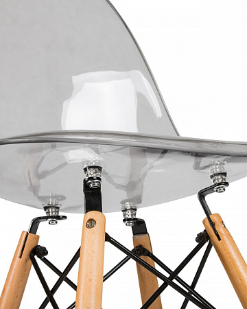 Стул обеденный DOBRIN DSW CASPER - ножки светлый бук, цвет прозрачный - LMZL-PC818