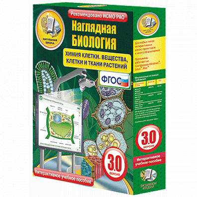 НАГЛЯДНАЯ БИОЛОГИЯ. ХИМИЯ КЛЕТКИ. ВЕЩЕСТВА, КЛЕТКИ И ТКАНИ РАСТЕНИЙ 9-10 КЛАССЫ (ИНТЕРАКТИВНОЕ ПОСОБИЕ)